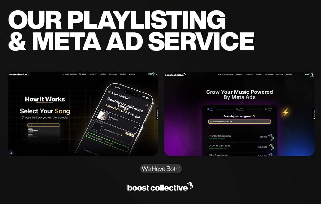 Boost Collective's Playlisting & Meta Ads Service
